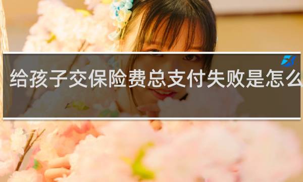 给孩子交保险费总支付失败是怎么回事