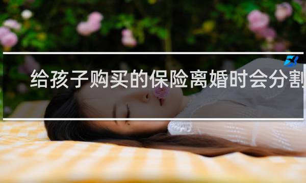 给孩子购买的保险离婚时会分割吗