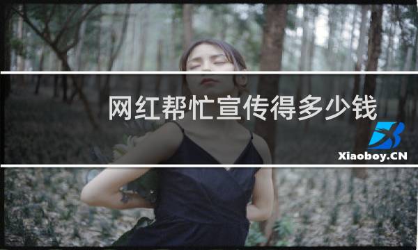 网红帮忙宣传得多少钱