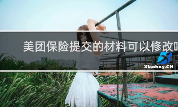 美团保险提交的材料可以修改吗