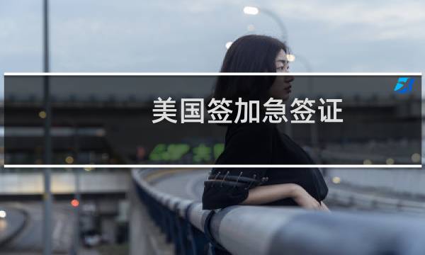 美国签加急签证