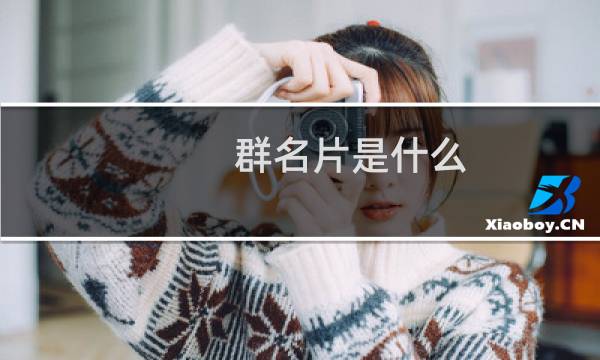 群名片是什么