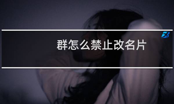 群怎么禁止改名片