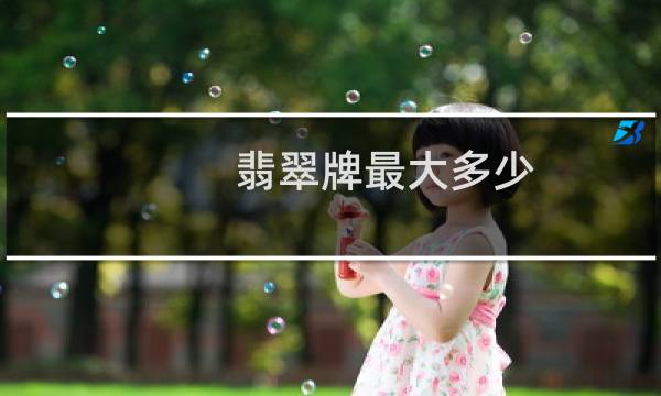 翡翠牌最大多少