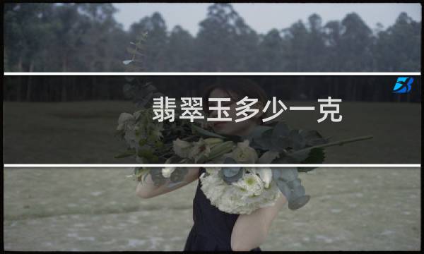 翡翠玉多少一克