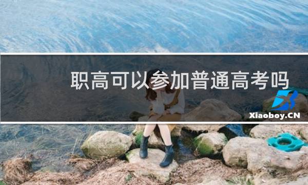 职高可以参加普通高考吗