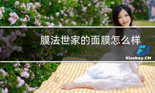 膜法世家的面膜怎么样
