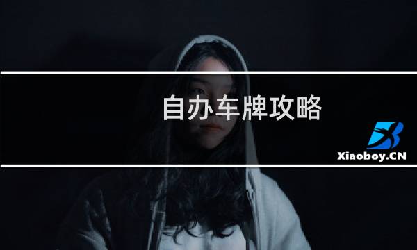 自办车牌攻略
