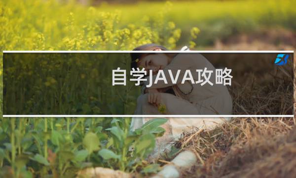 自学JAVA攻略