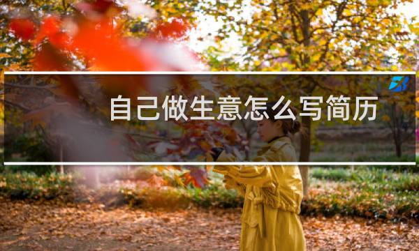 自己做生意怎么写简历