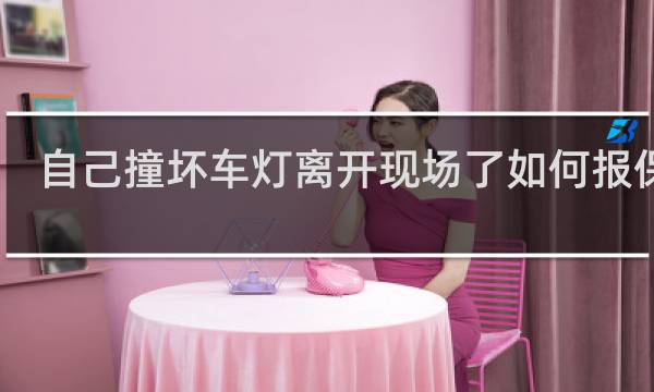 自己撞坏车灯离开现场了如何报保险