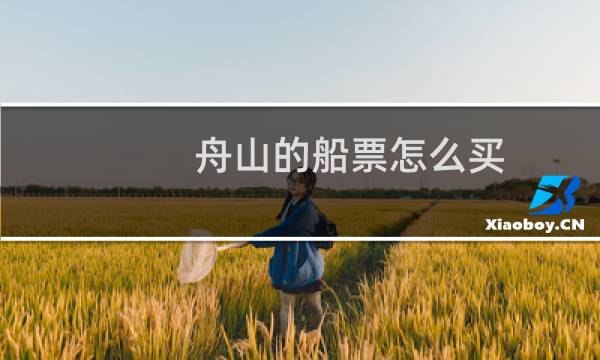 舟山的船票怎么买