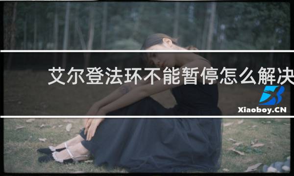 艾尔登法环不能暂停怎么解决