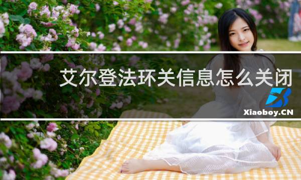 艾尔登法环关信息怎么关闭