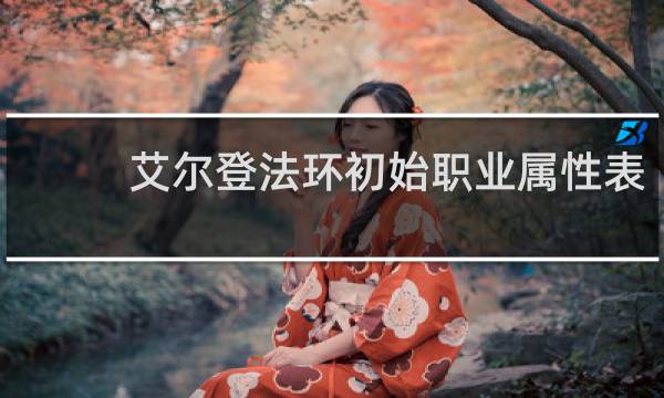 艾尔登法环初始职业属性表