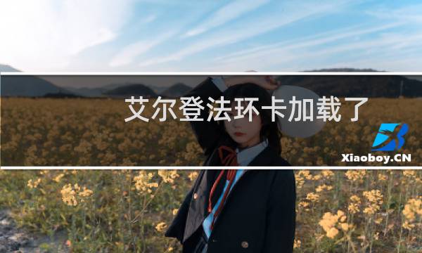 艾尔登法环卡加载了