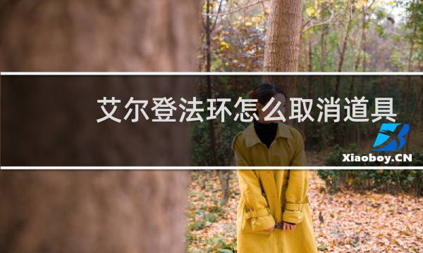 艾尔登法环怎么取消道具