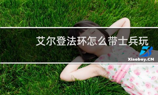 艾尔登法环怎么带士兵玩