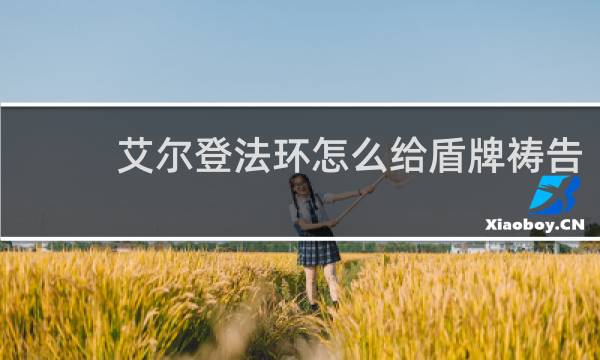 艾尔登法环怎么给盾牌祷告