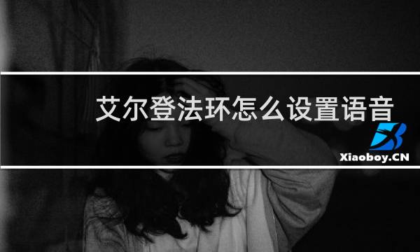 艾尔登法环怎么设置语音