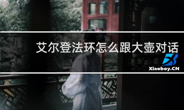 艾尔登法环怎么跟大壶对话