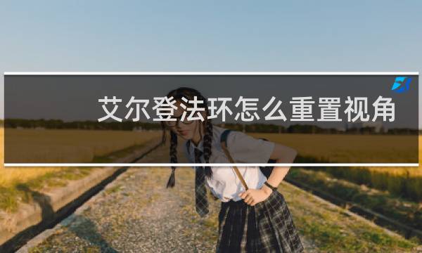 艾尔登法环怎么重置视角