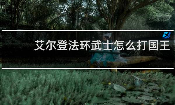 艾尔登法环武士怎么打国王