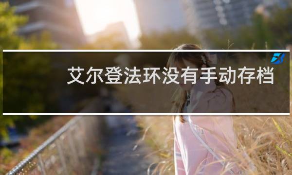 艾尔登法环没有手动存档