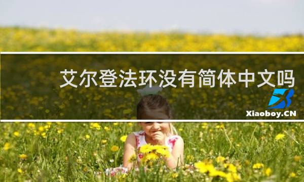 艾尔登法环没有简体中文吗