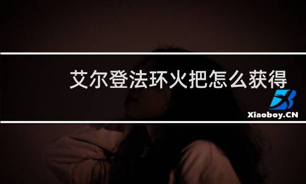 艾尔登法环火把怎么获得