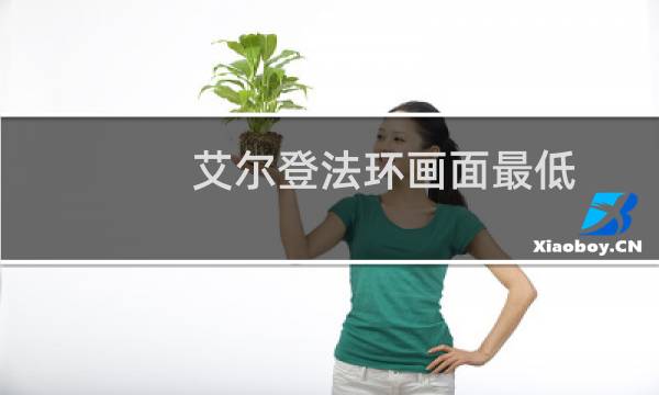 艾尔登法环画面最低