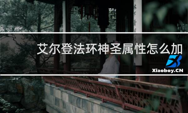 艾尔登法环神圣属性怎么加