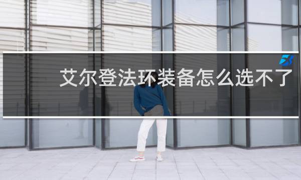 艾尔登法环装备怎么选不了