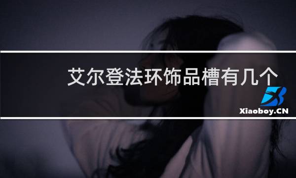 艾尔登法环饰品槽有几个