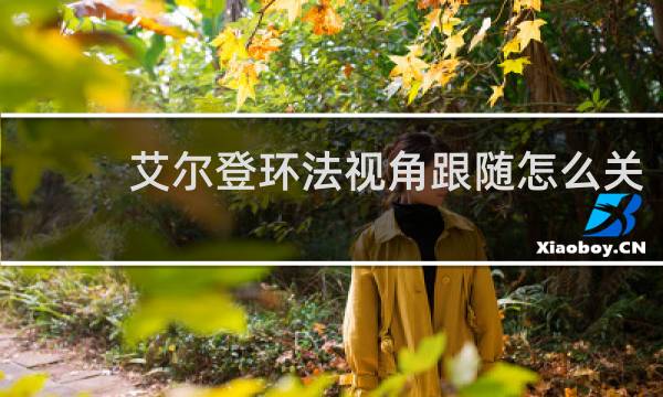 艾尔登环法视角跟随怎么关