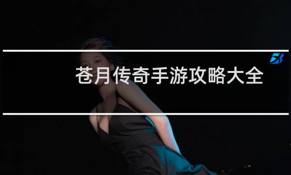 苍月传奇手游攻略大全