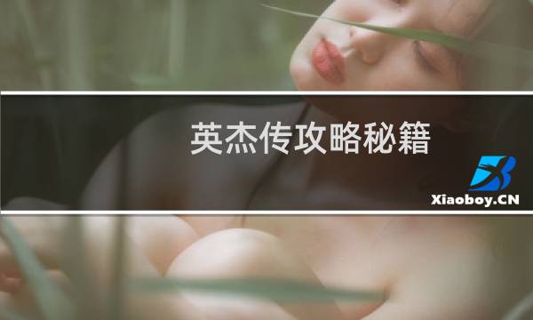 英杰传攻略秘籍