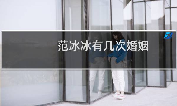 范冰冰有几次婚姻