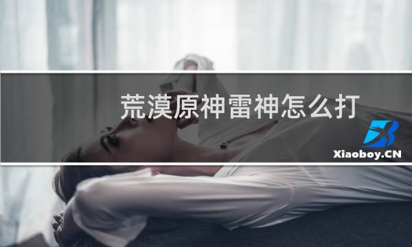 荒漠原神雷神怎么打