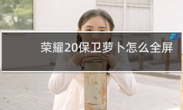 荣耀20保卫萝卜怎么全屏