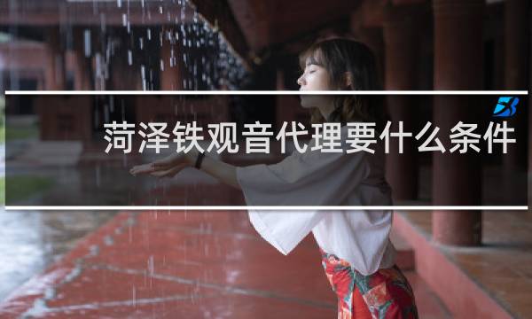 菏泽铁观音代理要什么条件