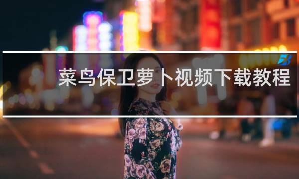 菜鸟保卫萝卜视频下载教程