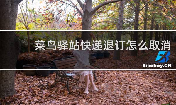 菜鸟驿站快递退订怎么取消