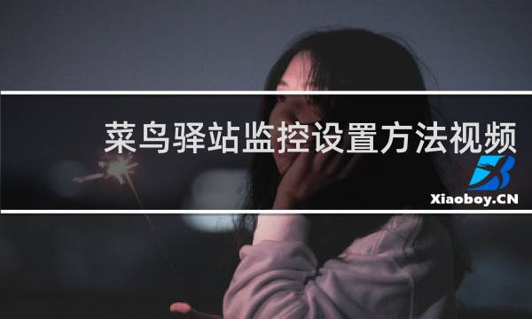 菜鸟驿站监控设置方法视频