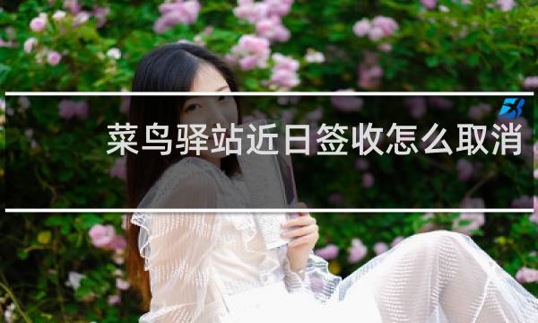 菜鸟驿站近日签收怎么取消