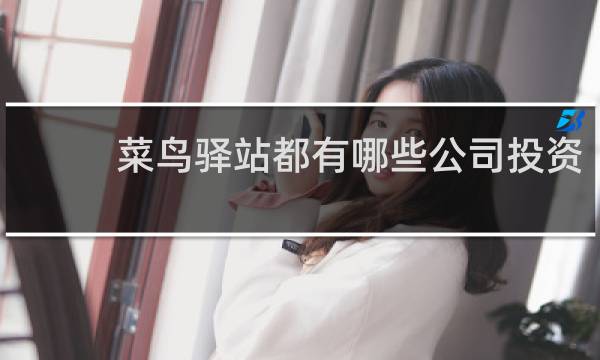 菜鸟驿站都有哪些公司投资