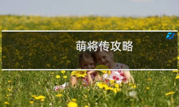 萌将传攻略