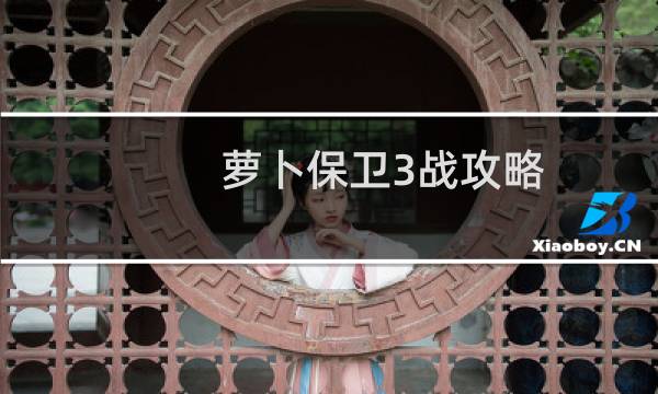 萝卜保卫3战攻略