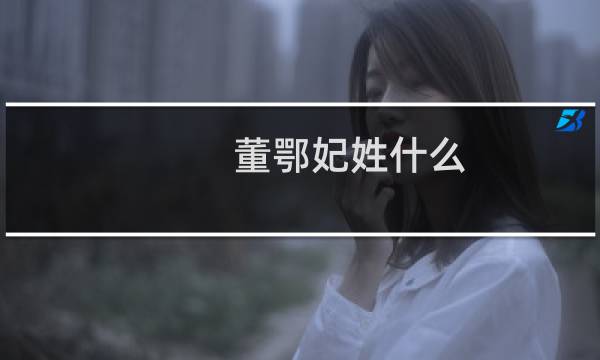 董鄂妃姓什么