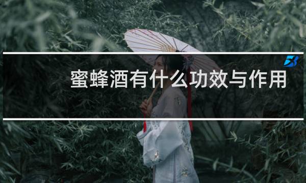 蜜蜂酒有什么功效与作用